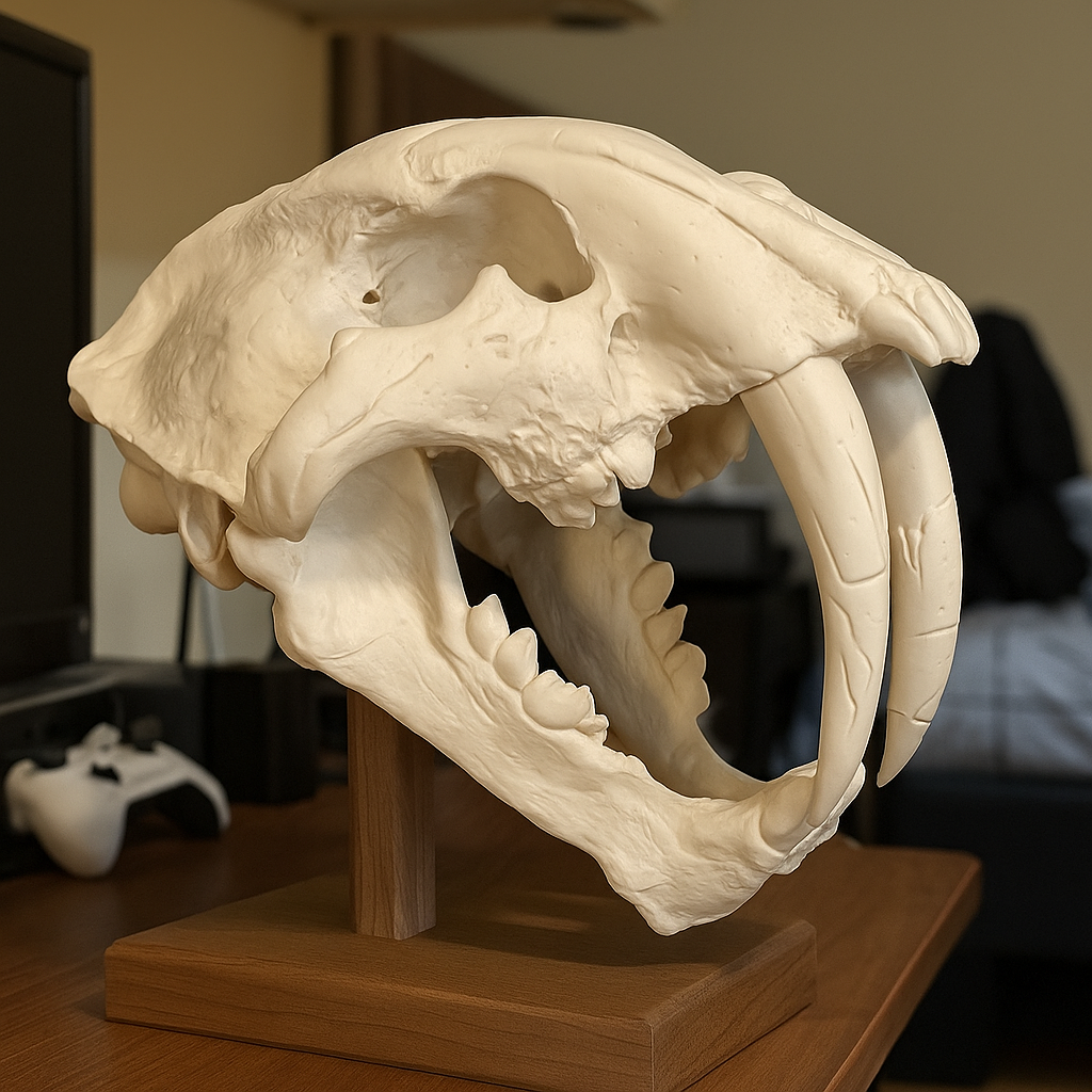Smilodon fatalis Skull Replica
